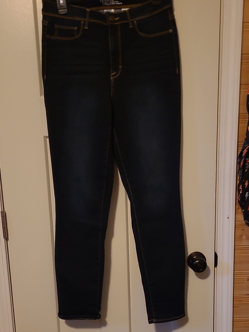 Time and Tru Dark Indigo High-Rise Skinny Jeans